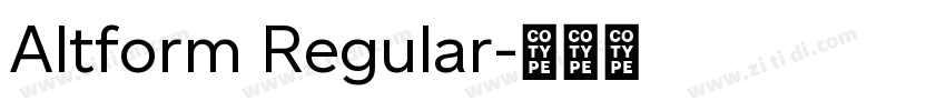 Altform Regular字体转换 Altform Regular字体转换